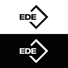 EDE logo. E D E design. White EDE letter. EDE, E D E letter logo design. Initial letter EDE linked circle uppercase monogram logo. E D E letter logo vector design. top logo, Most Recent, Featured,
