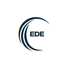 EDE logo. E D E design. White EDE letter. EDE, E D E letter logo design. Initial letter EDE linked circle uppercase monogram logo. E D E letter logo vector design. top logo, Most Recent, Featured,