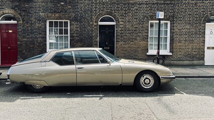 old car in the street