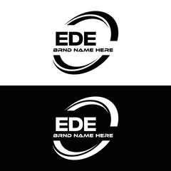 EDE logo. E D E design. White EDE letter. EDE, E D E letter logo design. Initial letter EDE linked circle uppercase monogram logo. E D E letter logo vector design. top logo, Most Recent, Featured,