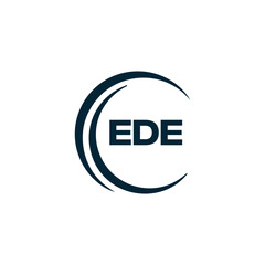 EDE logo. E D E design. White EDE letter. EDE, E D E letter logo design. Initial letter EDE linked circle uppercase monogram logo. E D E letter logo vector design. top logo, Most Recent, Featured,