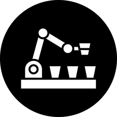 Robot Barista Icon Style