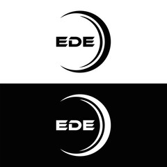 EDE logo. E D E design. White EDE letter. EDE, E D E letter logo design. Initial letter EDE linked circle uppercase monogram logo. E D E letter logo vector design. top logo, Most Recent, Featured,