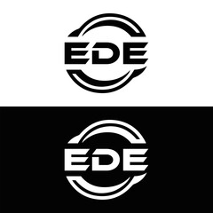 EDE logo. E D E design. White EDE letter. EDE, E D E letter logo design. Initial letter EDE linked circle uppercase monogram logo. E D E letter logo vector design. top logo, Most Recent, Featured,