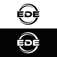 EDE logo. E D E design. White EDE letter. EDE, E D E letter logo design. Initial letter EDE linked circle uppercase monogram logo. E D E letter logo vector design. top logo, Most Recent, Featured,