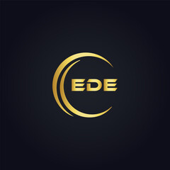EDE logo. E D E design. White EDE letter. EDE, E D E letter logo design. Initial letter EDE linked circle uppercase monogram logo. E D E letter logo vector design. top logo, Most Recent, Featured,