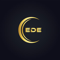 EDE logo. E D E design. White EDE letter. EDE, E D E letter logo design. Initial letter EDE linked circle uppercase monogram logo. E D E letter logo vector design. top logo, Most Recent, Featured,
