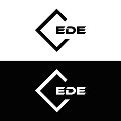 EDE logo. E D E design. White EDE letter. EDE, E D E letter logo design. Initial letter EDE linked circle uppercase monogram logo. E D E letter logo vector design. top logo, Most Recent, Featured,