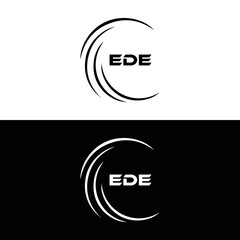 EDE logo. E D E design. White EDE letter. EDE, E D E letter logo design. Initial letter EDE linked circle uppercase monogram logo. E D E letter logo vector design. top logo, Most Recent, Featured,