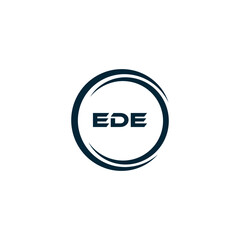 EDE logo. E D E design. White EDE letter. EDE, E D E letter logo design. Initial letter EDE linked circle uppercase monogram logo. E D E letter logo vector design. top logo, Most Recent, Featured,