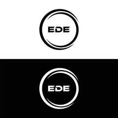 EDE logo. E D E design. White EDE letter. EDE, E D E letter logo design. Initial letter EDE linked circle uppercase monogram logo. E D E letter logo vector design. top logo, Most Recent, Featured,
