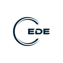 EDE logo. E D E design. White EDE letter. EDE, E D E letter logo design. Initial letter EDE linked circle uppercase monogram logo. E D E letter logo vector design. top logo, Most Recent, Featured,