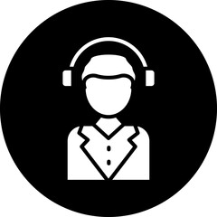 Listening Music Icon Style