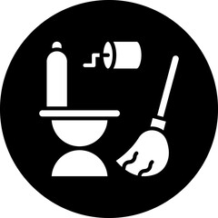 Bathroom Cleaning Icon Style
