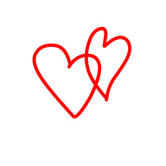 Love Heart line drawn