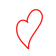 Love Heart line drawn