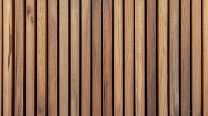 Obraz premium Texture of wooden plank wall background. Seamless pattern of modern wall panels with vertical wooden planks for background.