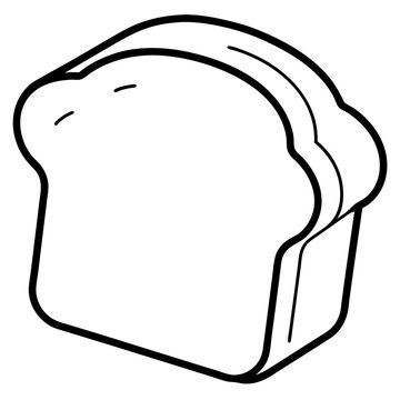recommend clip art: toast outline coloring book page line art illustration digital drawing