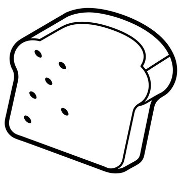 recommend clip art: toast outline coloring book page line art illustration digital drawing