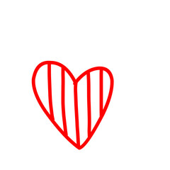 Love Heart line drawn