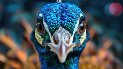 Obraz premium close-up of a colorful peacock