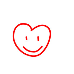 Love Heart line drawn