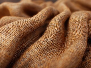 Fototapeta premium Close-up of the texture and weave of burlap fabric, 8K, Full HD.