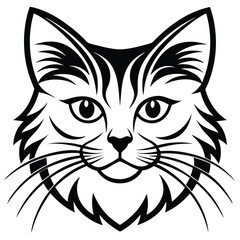 Obraz premium Vector of a cat face design on white background. Pets, Animals.