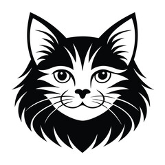 Fototapeta premium Vector of a cat face design on white background. Pets, Animals.