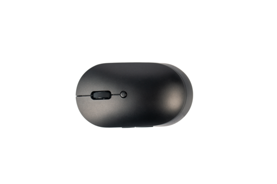 Computer mouse wireless on transparent background.