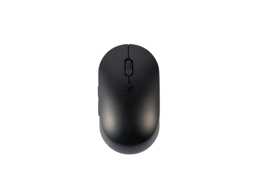 Computer mouse wireless on transparent background.