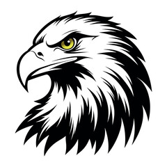 Obraz premium American Bald Eagle Head Logo, Icon, Sign, Symbol, American flag for 4th of July Independence Day
