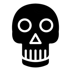 Skull Vector Glyph Icon Design