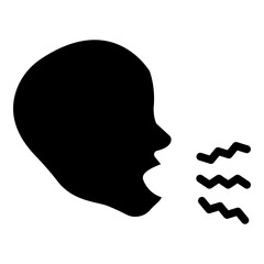Cough Vector Glyph Icon Design