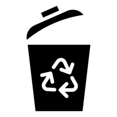 Trash Vector Glyph Icon Design