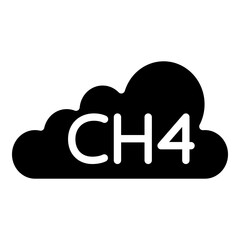Methane Vector Glyph Icon Design