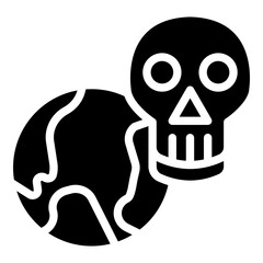 Earth Danger Vector Glyph Icon Design