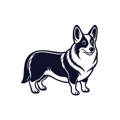 Welsh corgi cardigan dog Vector Illustration