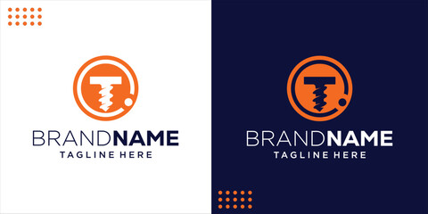 Creative Letter H With Drill Bit, Design Inspiration, Design Illustration, Vector