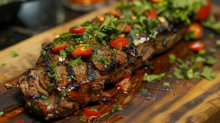 A bold and y tail using foraged habanero peppers and cilantro for a kick.