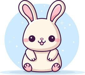 Cute Bunny Vector Design Illustration.