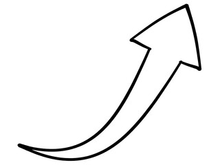 シンプルな矢印のシルエットイラスト素材