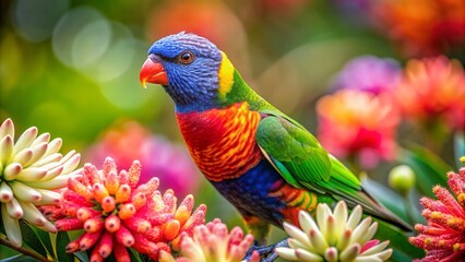 The Rainbow Lorikeet bird