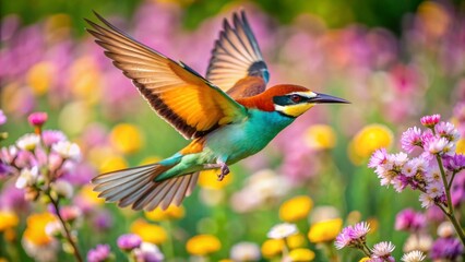 Fototapeta premium European Bee-eater, The Aerial Acrobat bird