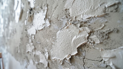 Close-up of rough plaster