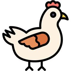 Vector Icon Chicken, Hen, Animals, Bird, Animal, Wildlife