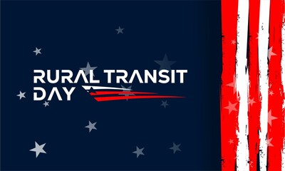 rural transit day, background template Holiday concept with US flag background illustration