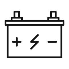 Automotive Battery Icon for Vehicle Maintenance