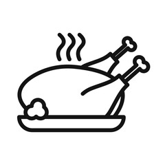 Festive Turkey Icon for Holiday Celebrations