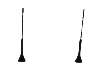 Short antennas for Wi-Fi, CB radio or radio and mobile phone - on isolated transparent background.